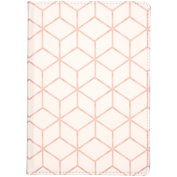 imoshion 360° drehbare Design Tablet Klapphülle Apple iPad 9 (2021) 10.2 Zoll / iPad 8 (2020) 10.2 Zoll / iPad 7 (2019) 10.2 Zoll - Cubes Rose Gold