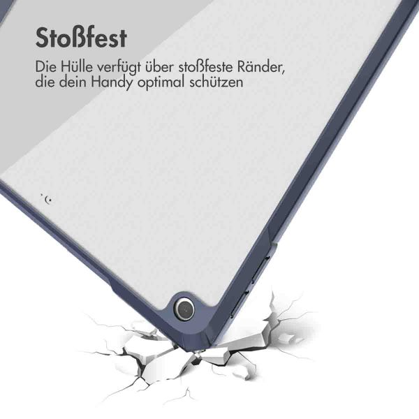 imoshion Trifold Hardcase Klapphülle für das iPad 9 (2021) 10.2 Zoll / iPad 8 (2020) 10.2 Zoll / iPad 7 (2019) 10.2 Zoll - Dunkelblau