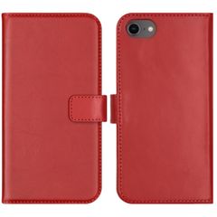 Selencia Echtleder Klapphülle iPhone SE (2022 / 2020) / 8 / 7 / 6(s) - Rot