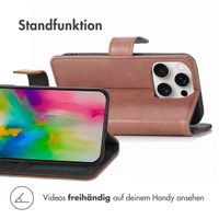 imoshion Luxuriöse Klapphülle für das Apple iPhone 16 Pro Max - Braun