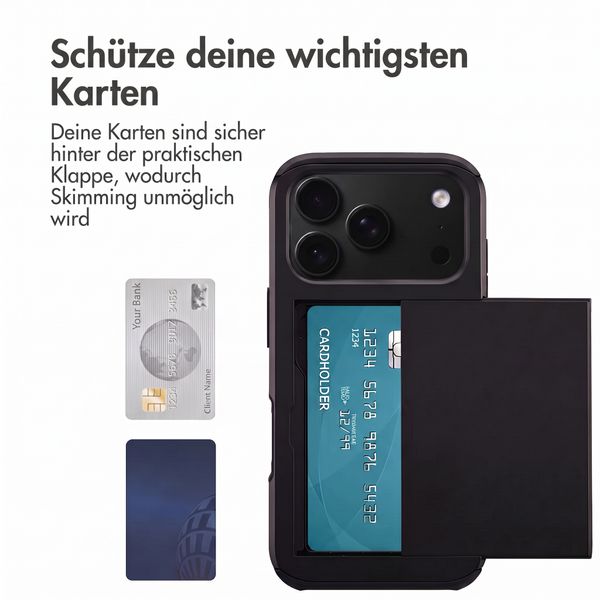 imoshion Backcover mit Kartenfach Apple iPhone 18 Pro Max / 17 Pro Max - Schwarz