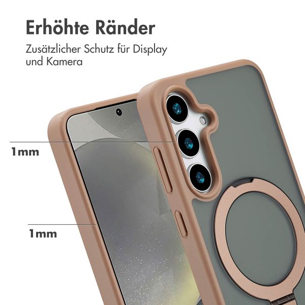 Accezz Ring Stand Backcover mit MagSafe Samsung Galaxy S24 - Braun