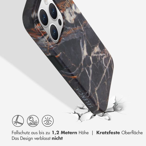 Selencia Aurora Fashion Back Case Apple iPhone 15 Pro - Onyx Black Marble