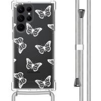 imoshion Design Hülle mit Band für das Samsung Galaxy S22 Ultra - Butterfly