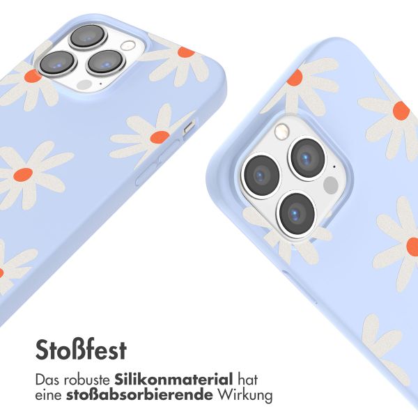 imoshion SilikonHülle design mit Band Apple iPhone 13 Pro Max - Lila Flower Distance