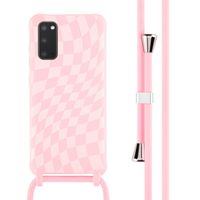 imoshion Silikonhülle design mit Band für das Samsung Galaxy S10 - Retro Pink