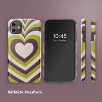 Selencia Vivid Backcover iPhone 11 - Double Hearts Plum Fern