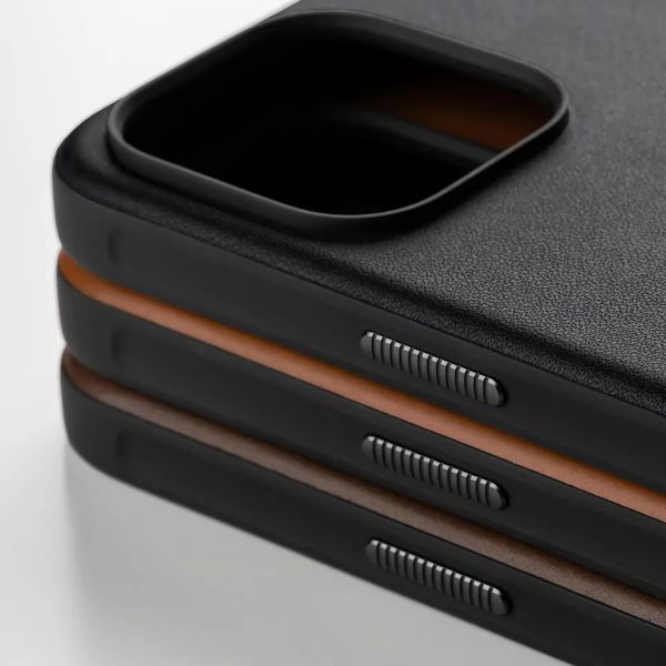 Nomad Modern Leather Case für das iPhone 15 - Schwarz