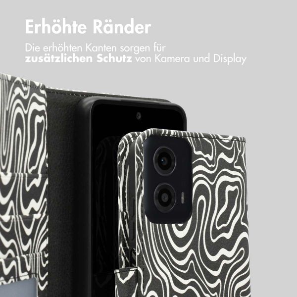 imoshion Design Klapphülle für das Motorola Moto G34 - Black And White