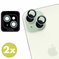 imoshion 2er-Pack Objektivschutz für Kamera für das Apple iPhone 15 / 15 Plus - Green