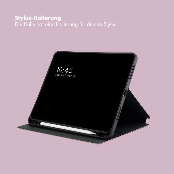 Selencia Vivid Klapphülle Apple iPad Air 11 Zoll (2025) M3 / (2024) M2 / Air 5 (2022) / Air 4 (2020) - Marble Plum