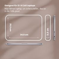 Selencia Puffy Laptop Hülle 13-14 Zoll - Laptop Sleeve - Mocha