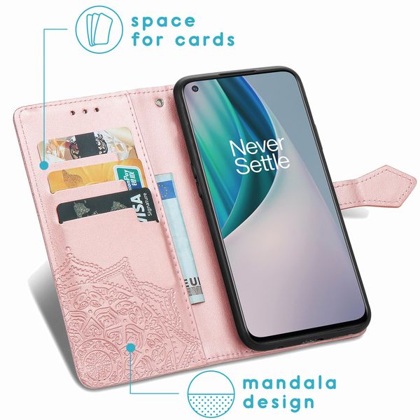 imoshion Mandala Klapphülle OnePlus Nord N10 5G - Rosé gold