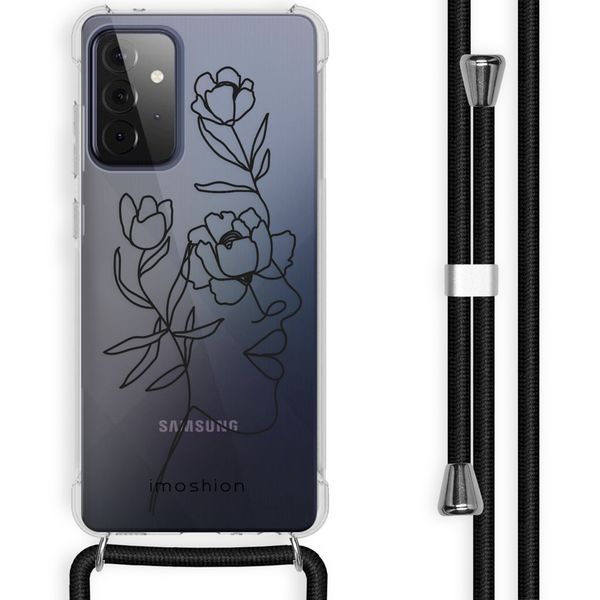 imoshion Design Hülle mit Band für Samsung Galaxy A72 - Woman Flower