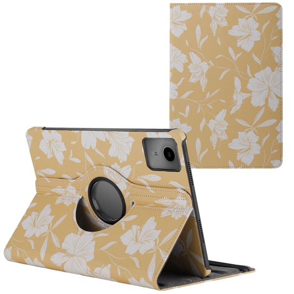 imoshion 360° drehbare Design Klapphülle für das Lenovo Tab M11 - Yellow Flowers