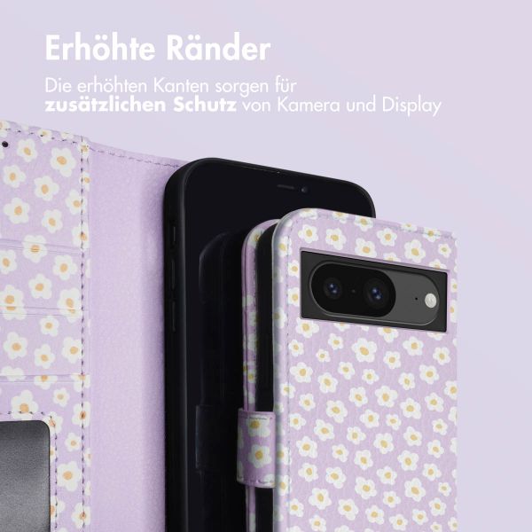 imoshion Design Klapphülle für das Google Pixel 8a - White Daisy