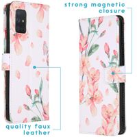 imoshion Design TPU Klapphülle für das Samsung Galaxy A71 - Blossom Watercolor