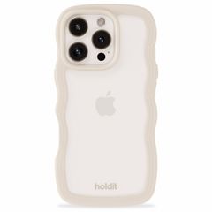 Holdit Wavy Case Apple iPhone 16 Pro - Transparent / Light Beige
