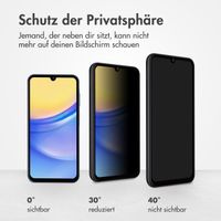 Accezz Privacy Displayschutz aus gehärtetem Glas für das Samsung Galaxy A15 (5G/4G)