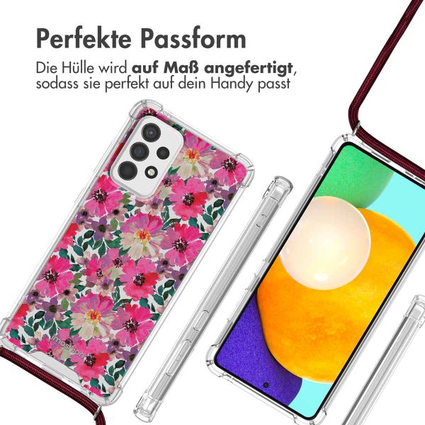 imoshion Design Hülle mit Band Samsung Galaxy A52(s) (5G/4G) - Flower Water