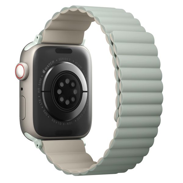 Uniq Revix doppelseitiges Armband für das  Apple Watch Series 1 t/m 9 / SE (38/40/41 mm) | Series 10 / 11 (42 mm) - Sage / Beige