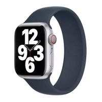 Apple Silikon Solo Loop für das  Apple Watch | 44/45/46/49 mm - Größe 6 - Storm Blue