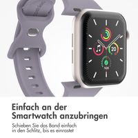 imoshion Silikon-Armband⁺ für  Apple Watch Series 1 t/m 11 / SE / Ultra (44/45/46/49 mm) - Größe M/L - Lavender