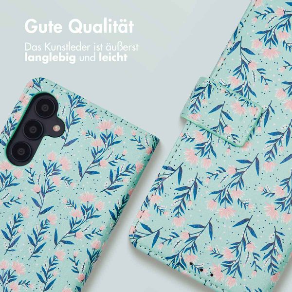 imoshion Design Klapphülle Samsung Galaxy A54 (5G) - Blue Flowers