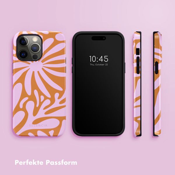 Selencia Vivid Tough Back Cover für das Apple iPhone 14 Pro Max - Modern Bloom Pink