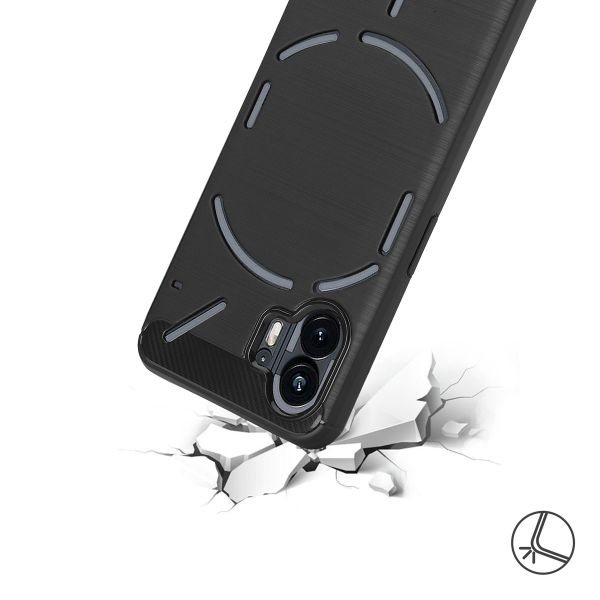 imoshion Brushed Back Cover Nothing Phone (2a) / (2a) Plus - Schwarz