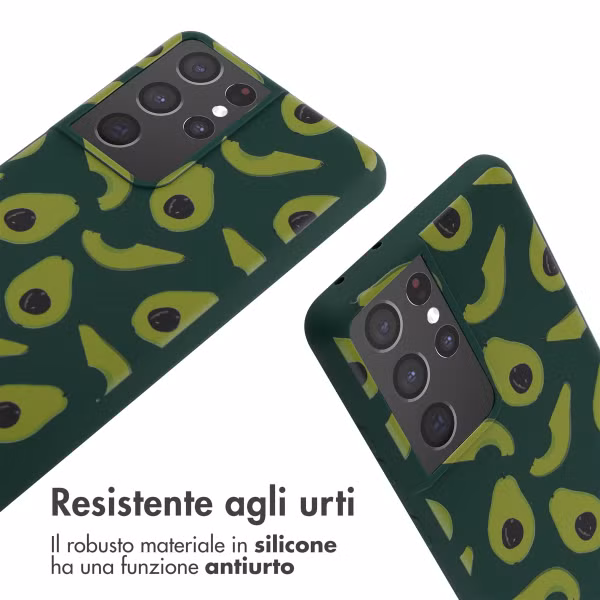 imoshion SilikonHülle design mit Band Samsung Galaxy S21 Ultra - Avocado Green