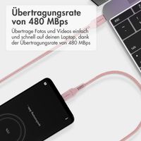 imoshion Braided USB-C-zu-USB-C Kabel - 2 Meter - Rosa