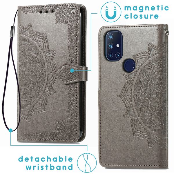 imoshion Mandala Klapphülle OnePlus Nord N10 5G - Grau