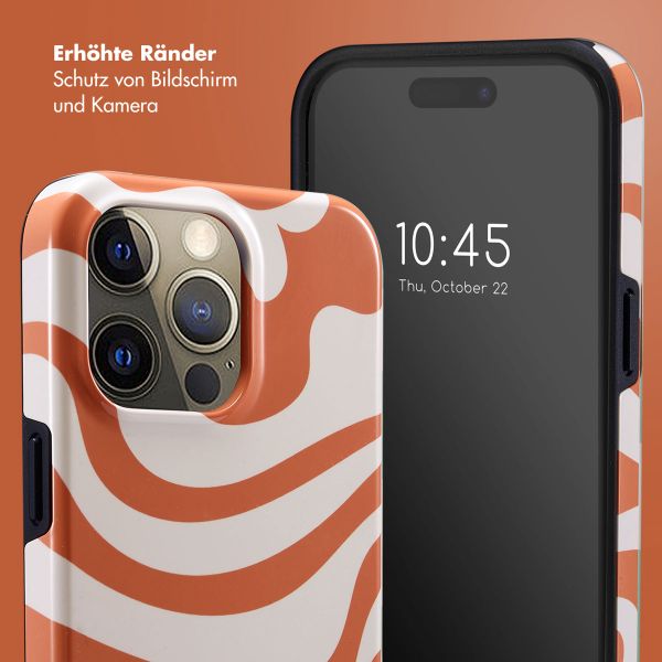 Selencia Vivid Tough Back Cover für das iPhone 15 Pro Max - Dream Swirl Orange