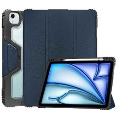 Accezz Rugged Trifold Klapphülle Apple iPad Air 11 Zoll (2025) M3 / (2024) M2 / Air 5 (2022) / Air 4 (2020) - Dunkelblau