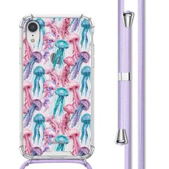imoshion Design Hülle mit Band Apple iPhone Xr - Jellyfish Watercolor