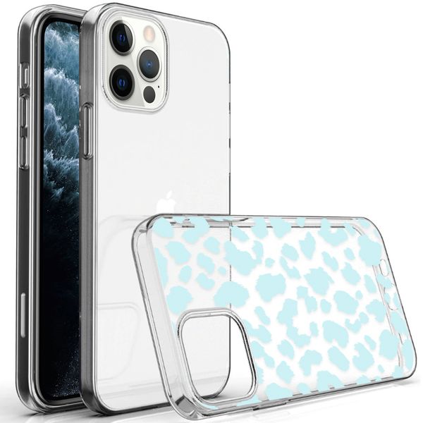 imoshion Design Hülle iPhone 12 (Pro) - Leopard - Blau