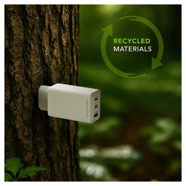 dbramante1928 Re-charge Ladegerät 2x USB-C 65 W und USB-A 18 W - Weiß
