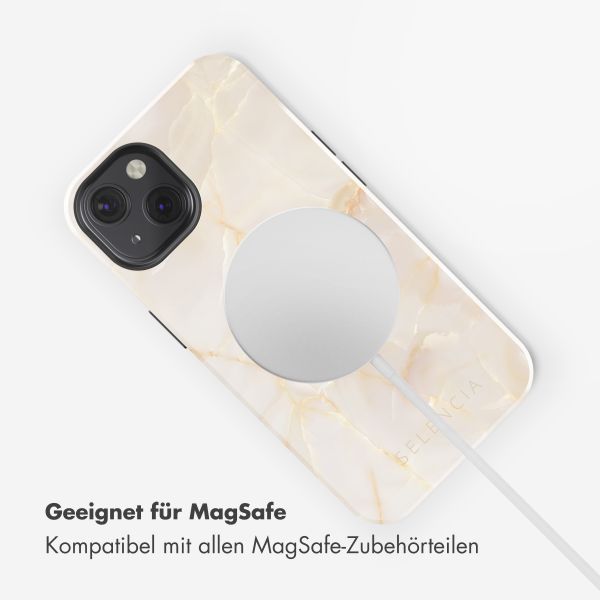 Selencia Vivid Rückabdeckung mit MagSafe Apple iPhone 13 - Golden Beige Marble