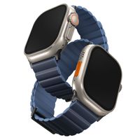 Uniq Revix Premium Edition doppelseitiges Armband für die Apple Watch Series 1 bis 10 / SE / Ultra (2) (44/45/46/49 mm) - Preußisch/Nebelblau