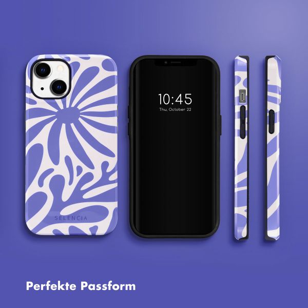 Selencia Vivid Back Cover Apple iPhone 14 - Modern Bloom Sapphire Blue