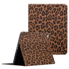 Selencia Sabi Klapphülle mit Leopardenmuster Apple iPad 11 (2025) 11 Zoll A16 / iPad 10 (2022) 10.9 Zoll - Mocha Brown