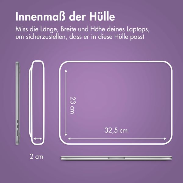 imoshion Laptop Hülle 14 Zoll - Laptop Sleeve mit Fach - Royal Plum