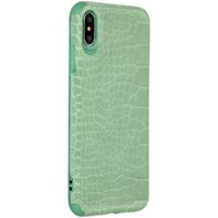 My Jewellery Croco Soft Case Back Cover iPhone Xs Max - Grün