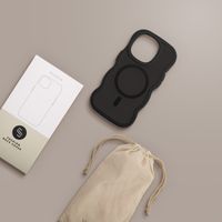 Selencia Wavy Backcover mit MagSafe Apple iPhone 15 Pro - Schwarz