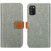 imoshion Luxuriöse Canvas-Klapphülle Samsung Galaxy A41 - Grau