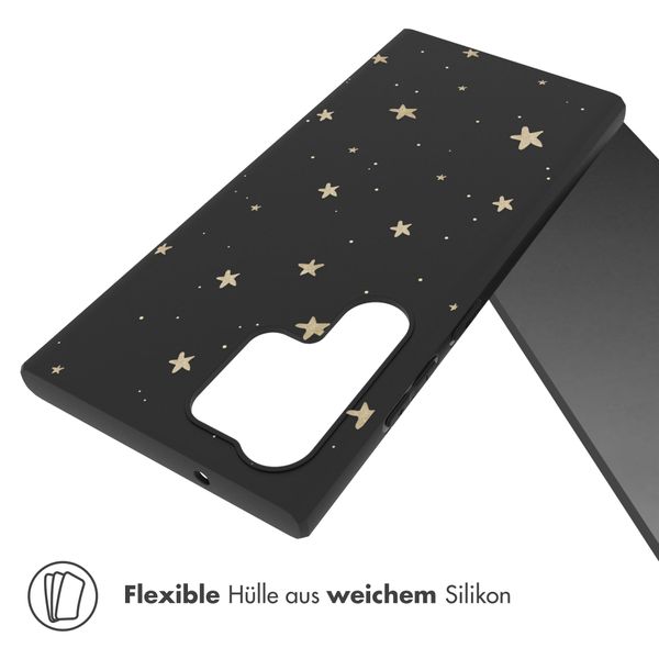 imoshion Design Hülle für das Samsung Galaxy S23 Ultra - Sterne / Schwarz