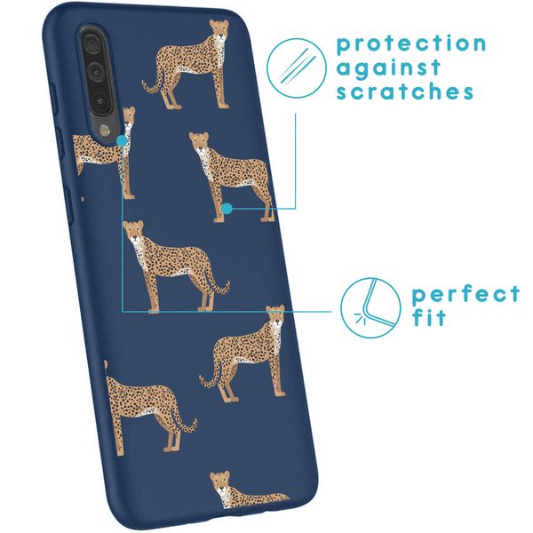 imoshion Design Hülle Samsung Galaxy A50 / A30s - Leopard - Blau