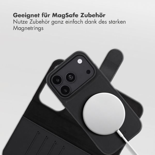 Accezz Edge abnehmbare Bookcase mit MagSafe Apple iPhone 18 Pro / 17 Pro - Schwarz