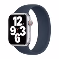 Apple Silikon Solo Loop für das  Apple Watch | 44/45/46/49 mm - Größe 7 - Storm Blue
